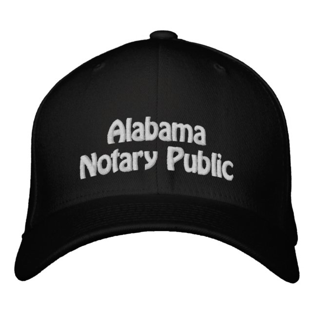 Alabama Notary Public Embroided Baseball Cap Bestickte Baseballkappe (Vorderseite)