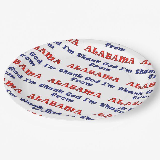 Alabama Pappteller (Schrägansicht)