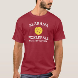 Alabama Pickleball Add Club, Name des Partners Cus T-Shirt