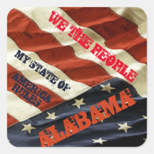 ALABAMA QUADRATISCHER AUFKLEBER