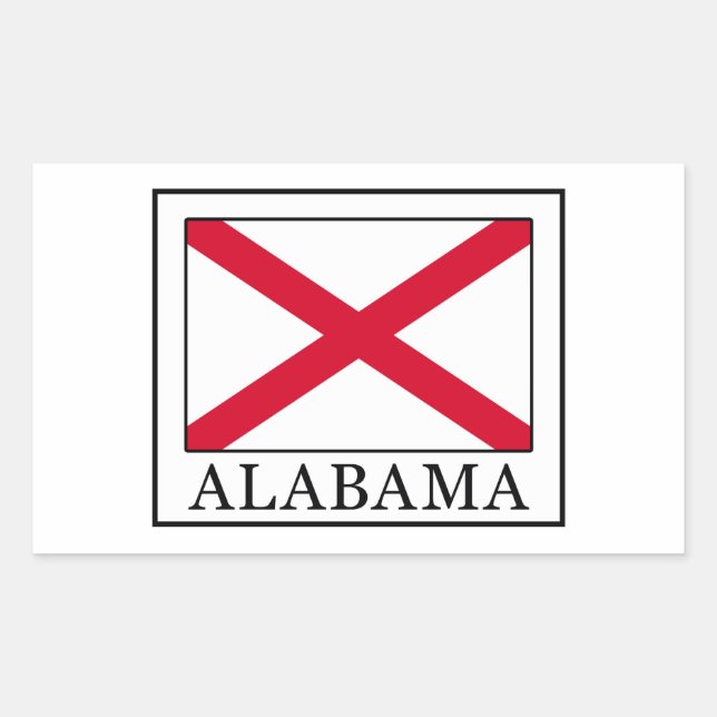 Alabama Rechteckiger Aufkleber (Vorderseite)