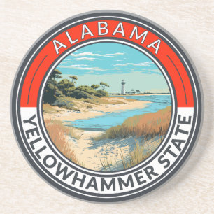 Alabama Reise Kunst Abzeichen Getränkeuntersetzer