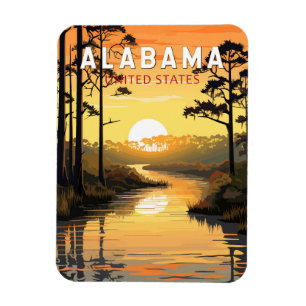 Alabama Reise Kunst Vintage Magnet