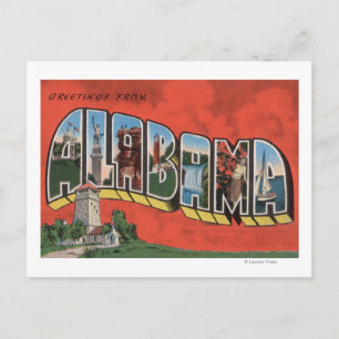Alabama (Rot)Große BuchstabenszenenAlabama Postkarte