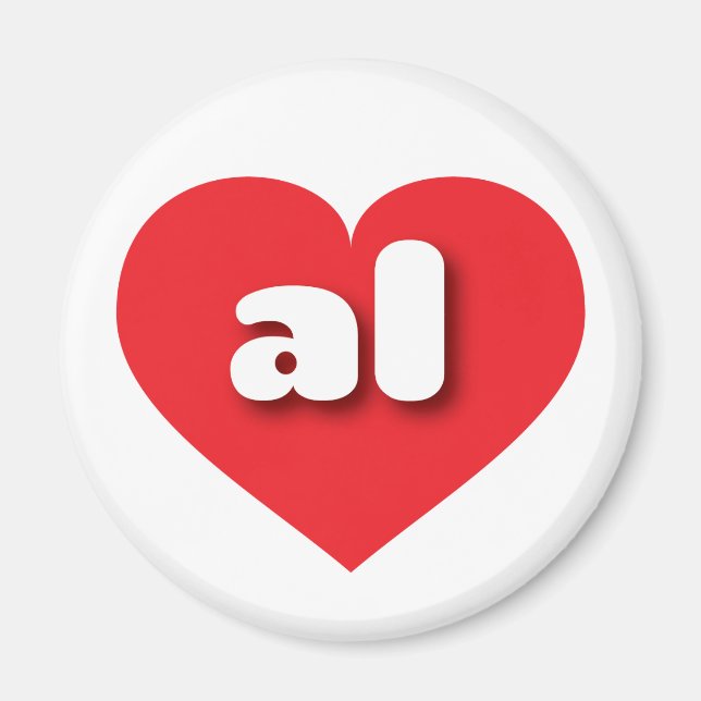 Alabama Rotes Herz - I Liebe Magnet (Vorne)