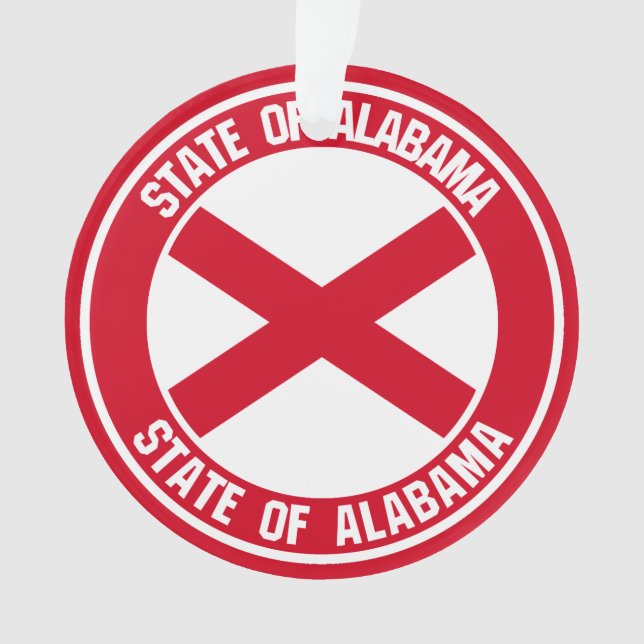 Alabama Round Emblem Ornament (Vorderseite)
