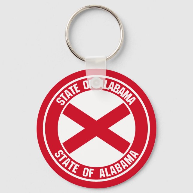Alabama Round Emblem Schlüsselanhänger (Vorderseite)