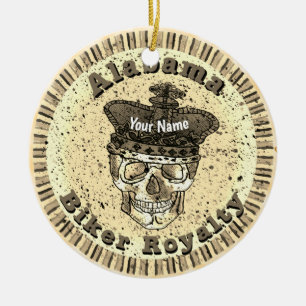 Alabama Royalty Biker-Schmuck Keramik Ornament