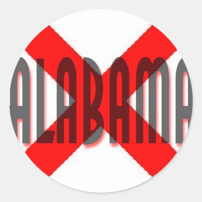 Alabama Runder Aufkleber (Vorderseite)