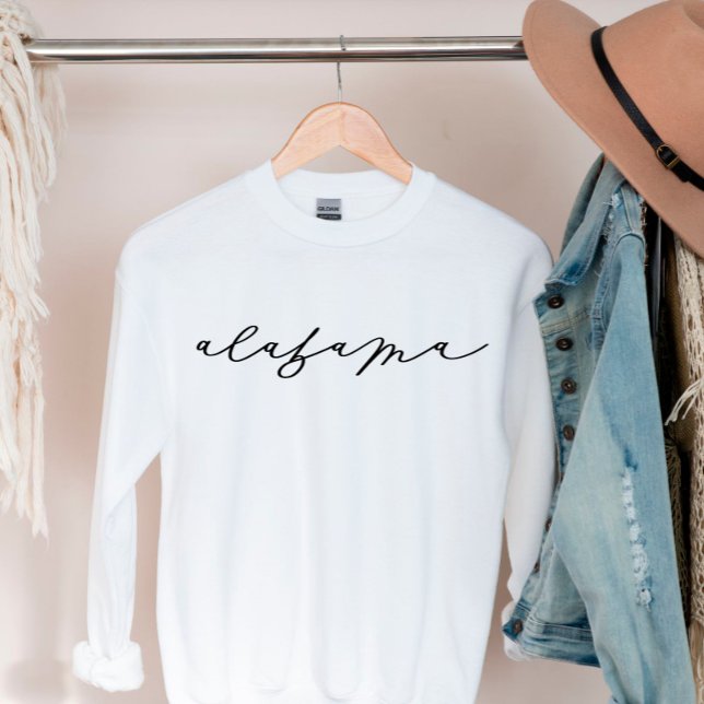 Alabama Script State Damen-Sweatshirt Sweatshirt (Von Creator hochgeladen)