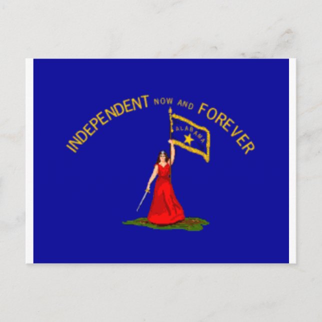 Alabama-Sezessionsflagge Postkarte (Vorderseite)