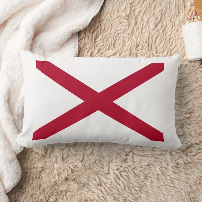 Alabama: St Andrew Crimson Cross Flag Lendenkissen (Decke)