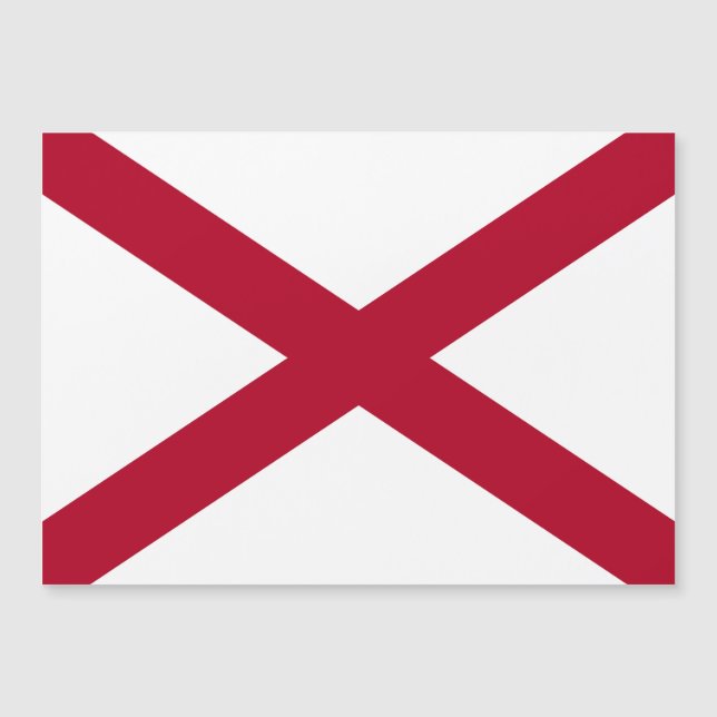 Alabama: St Andrew Crimson Cross Flag Magnetkarte (Vorderseite)