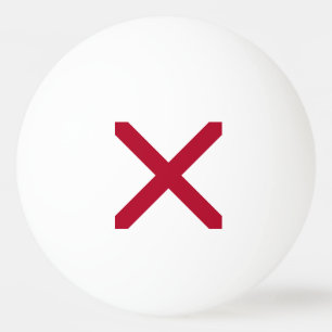 Alabama: St Andrew Crimson Cross Flag Tischtennisball