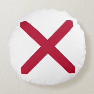 Alabama: St Andrew Rotkreuzflagge Rundes Kissen