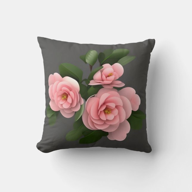 Alabama Staat Blume - Kamelien Kissen (Vorderseite)