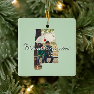 Alabama Staat Foto Einfügung und Ortsname Keramikornament