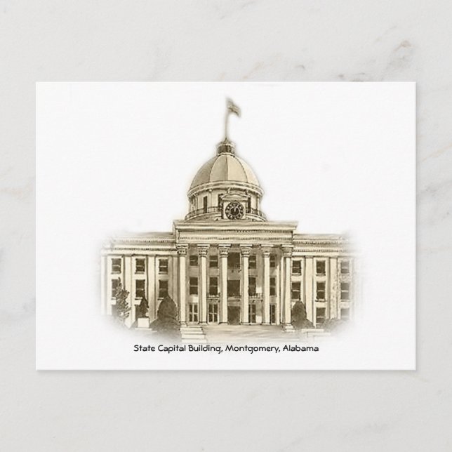 Alabama Staat Hauptstadt Gebäude Montgomery Postka Postkarte (Vorderseite)