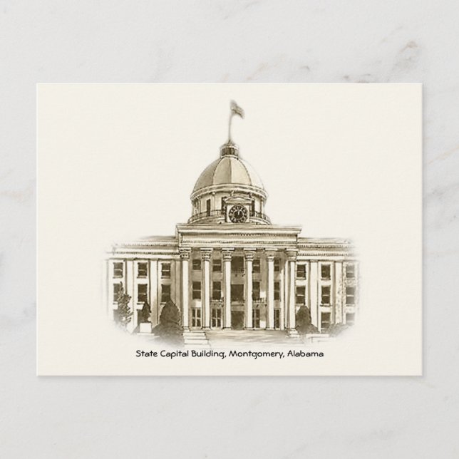 Alabama Staat Hauptstadt Gebäude Montgomery Postka Postkarte (Vorderseite)