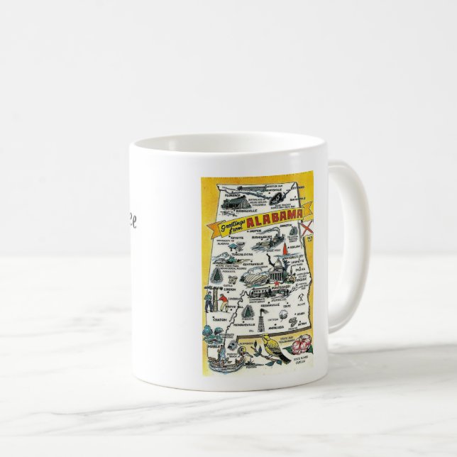 Alabama Staat Kaffeezubereitung Tasse (VorderseiteRechts)