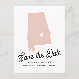 Alabama Staat Karte Hochzeit in Urlaubsort - JEDE 