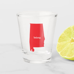 Alabama Staat Map Belong Schnapsglas