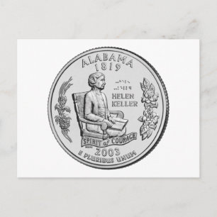 Alabama Staat Quarter Postkarte