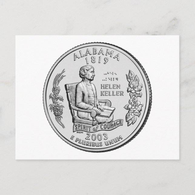 Alabama Staat Quarter Postkarte (Vorderseite)