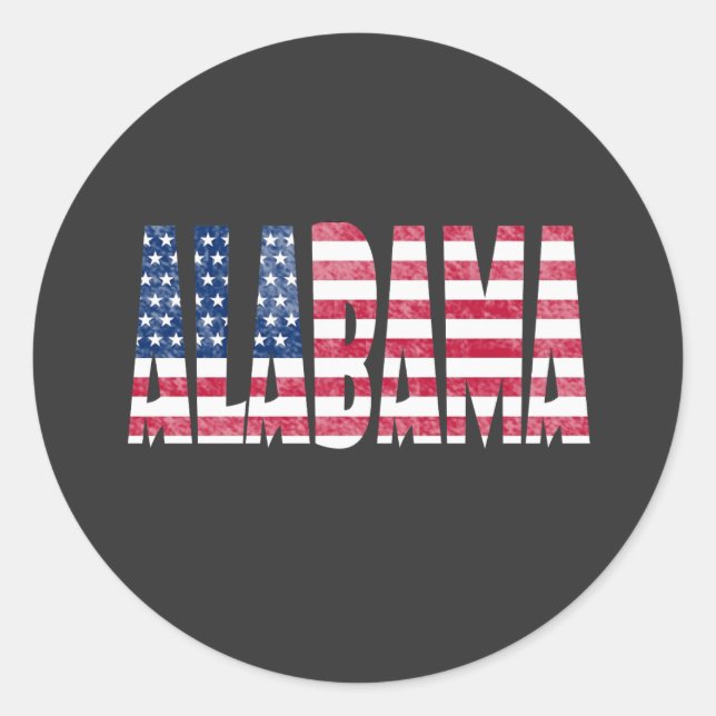 Alabama-Staat  Runder Aufkleber (Vorderseite)