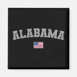 Alabama Staat USA Flag Vintag erschüttert Magnet