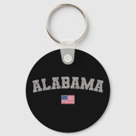 Alabama Staat USA Flag Vintag erschüttert Schlüsselanhänger