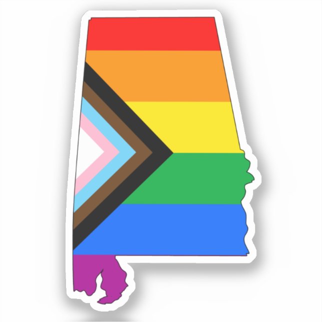 Alabama Staatsstolz LGBTQ Progress Prix Aufkleber (Vorderseite)