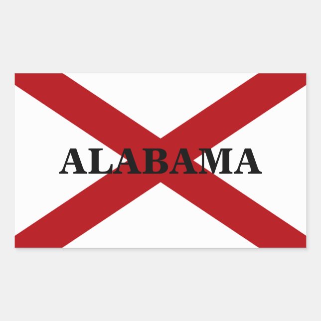 Alabama State Flag Custom Aufkleber (Vorderseite)
