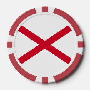 Alabama State Flag Design Pokerchips