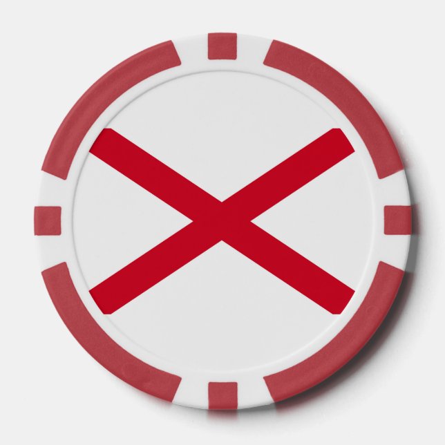 Alabama State Flag Design Pokerchips (Vorderseite)