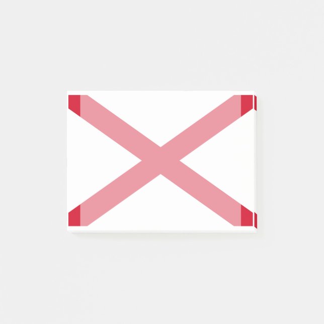 Alabama State Flag Design Post-it Klebezettel (Vorderseite)