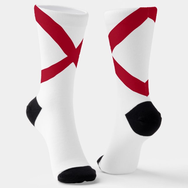 Alabama State Flag Fun Alabamian Pride Socken (Gewinkelt)