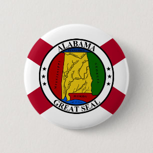 Alabama State Flag/Staat Siegel überlagert Button