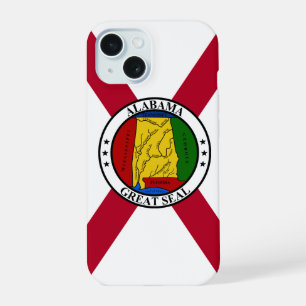 Alabama State Flag/Staat Siegel überlagert iPhone 15 Hülle