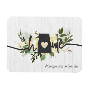 Alabama State Personalisiert Ihre Heimatstadt Rust Magnet