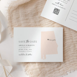 Alabama State Save-the-Date-Postkarte Postkarte