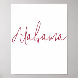 Alabama State Souvenir Poster