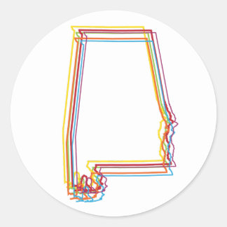 Alabama Stolz Runder Aufkleber