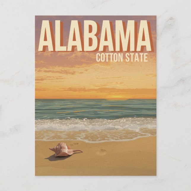 Alabama-Strand-Sonnenuntergang Postkarte (Vorderseite)