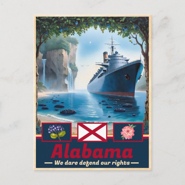 Alabama Surreal Splendor: Künstlerische Postkarte (Vorderseite)