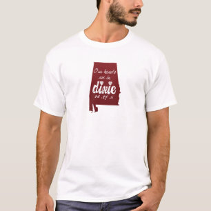 Alabama-Tornado-Entlastung - Herzen mit Dixie T-Shirt