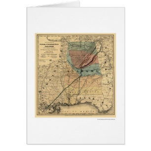Alabama- u. Tennessee-Eisenbahn-Karte 1867