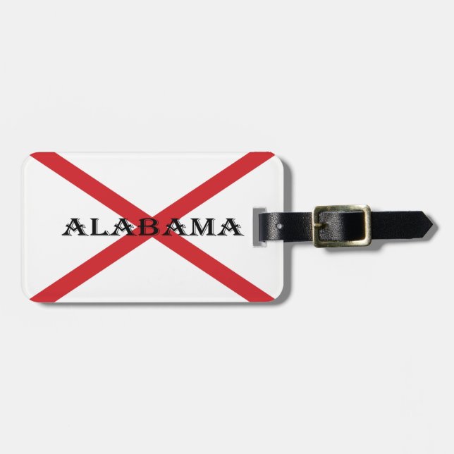 Alabama und Flag cd ltcnt Gepäckanhänger (Vorderseite horizontal)