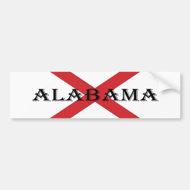 Alabama und Flaggen Autoaufkleber (Vorne)