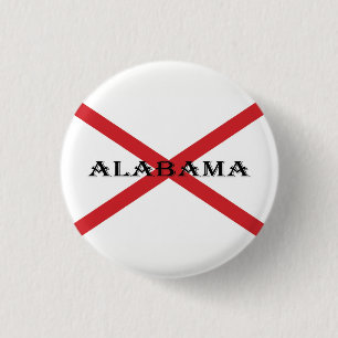 Alabama und Flaggen Button